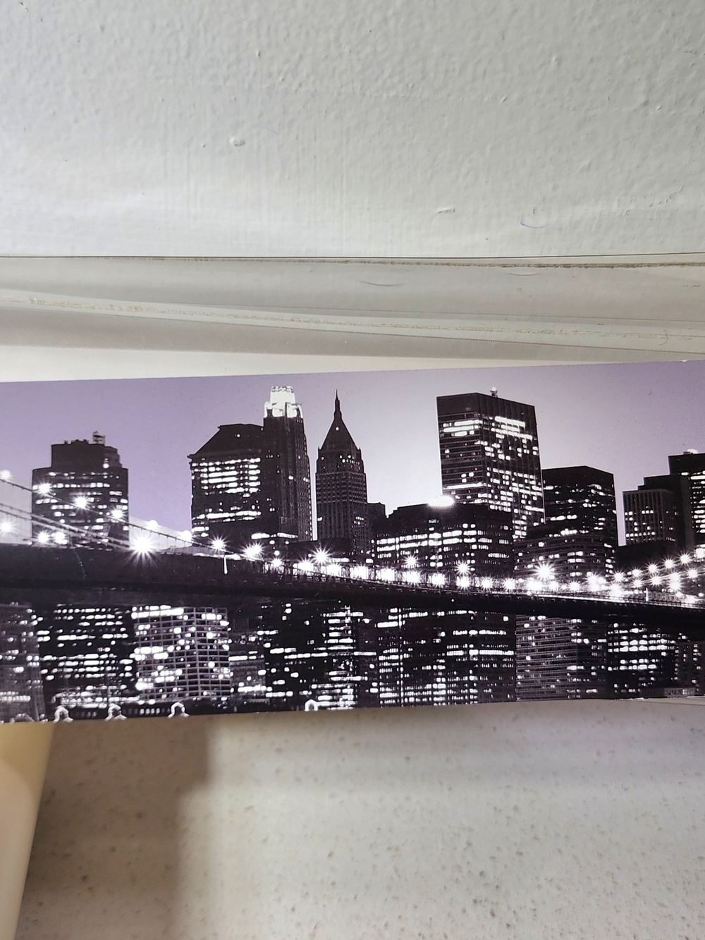 Cityscape New York Wall Art Sticker, Repositionable 2pc New